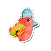 Chainsaw Burger Devil Sticker