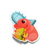 Chainsaw Burger Devil Sticker