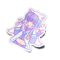 Cat Shinigami Sticker