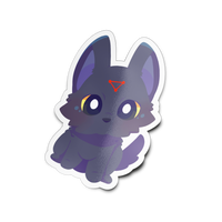 Black Divine Dog Full Body Sticker