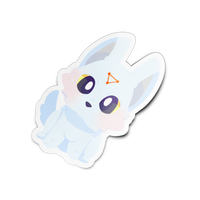 White Divine Dog Full Body Sticker