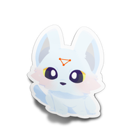 White Divine Dog Full Body Sticker