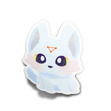 White Divine Dog Full Body Sticker