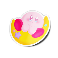 Moon Pink Ball Sticker