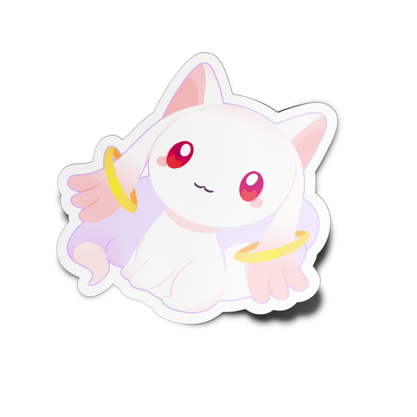 White Cat Alien Full Body Sticker