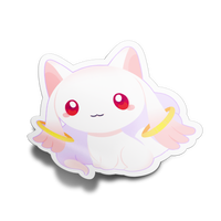 White Cat Alien Full Body Sticker