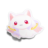 White Cat Alien Full Body Sticker