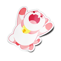 P-Cat Kneeling Sticker