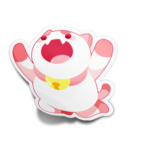 P-Cat Kneeling Sticker