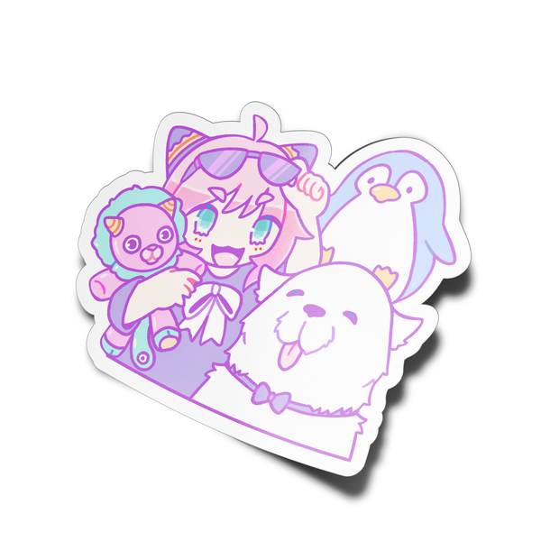 Spy Girl and Dog Sticker