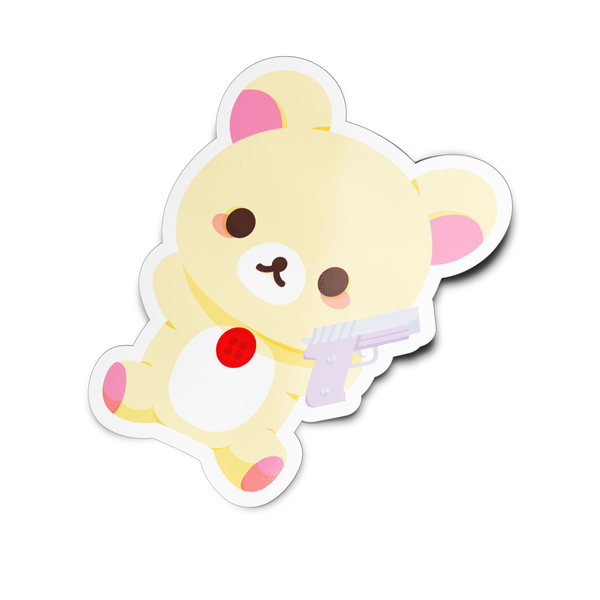 Pew Pew Bear Full Body Sticker