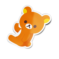Flip Off Bear Full Body Sticker