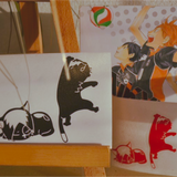Kuroo and Kenma Haikyuu Mascot Decal ლ(=ↀωↀ=)ლ (๑ↀᆺↀ๑)✧