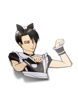 The Strongest Soldier Maid Sticker ฅ(*°ω°*ฅ)