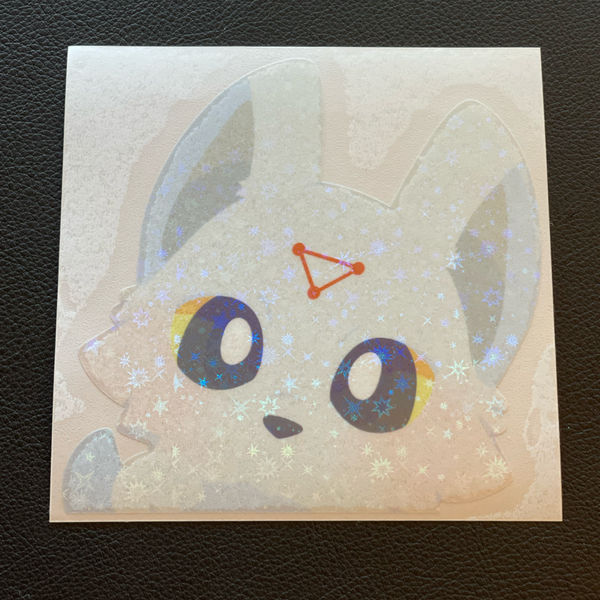White Dog Sticker
