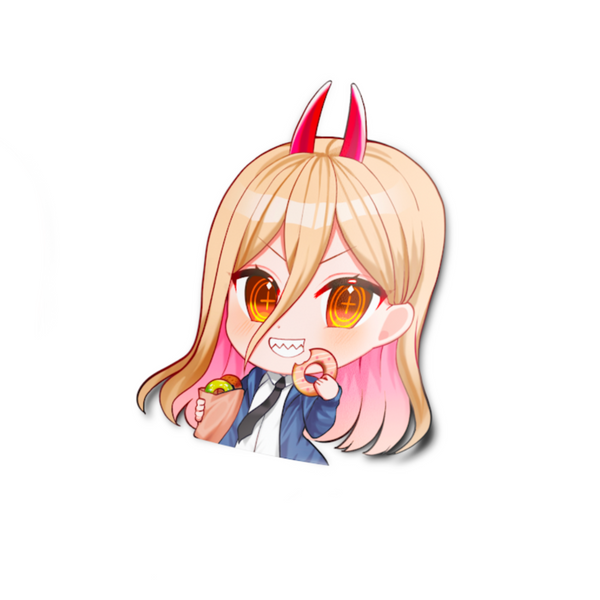 Power with Donuts Peeker Sticker