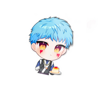 Blue Dragon with Pudding Peeker Sticker