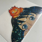 Magician Castle Sticker with Flame 彡ﾟ◉ω◉ )つー☆*
