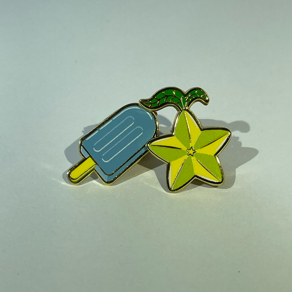 Kingdom Hearts Popsicle and Fruit Pin Duo